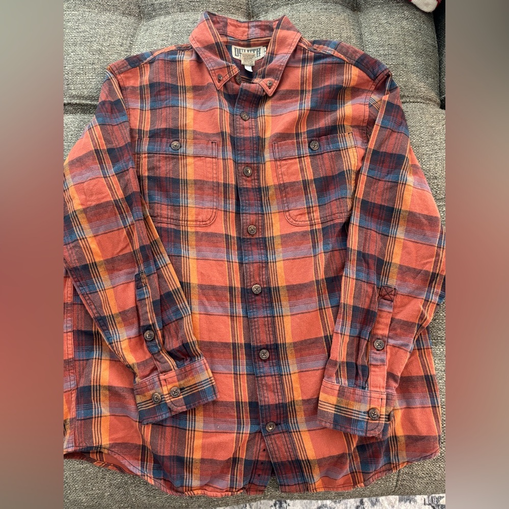 Duluth Trading Company- Thick Flannel Button-Up- Size Medium-